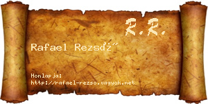 Rafael Rezső névjegykártya